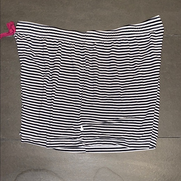 J+B Small Black White Stripe Pajamas Shorts Relaxed Fit Elastic Waistband - Picture 4 of 8